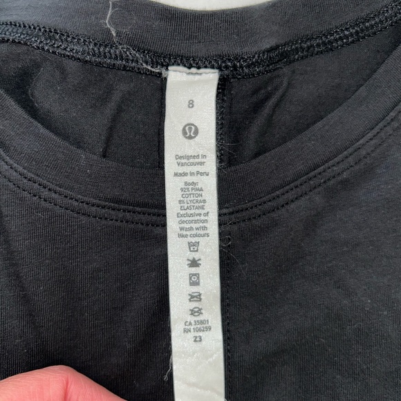 Lululemon Women's Tie Shirt, Short Sleeve - Picture 3 of 3